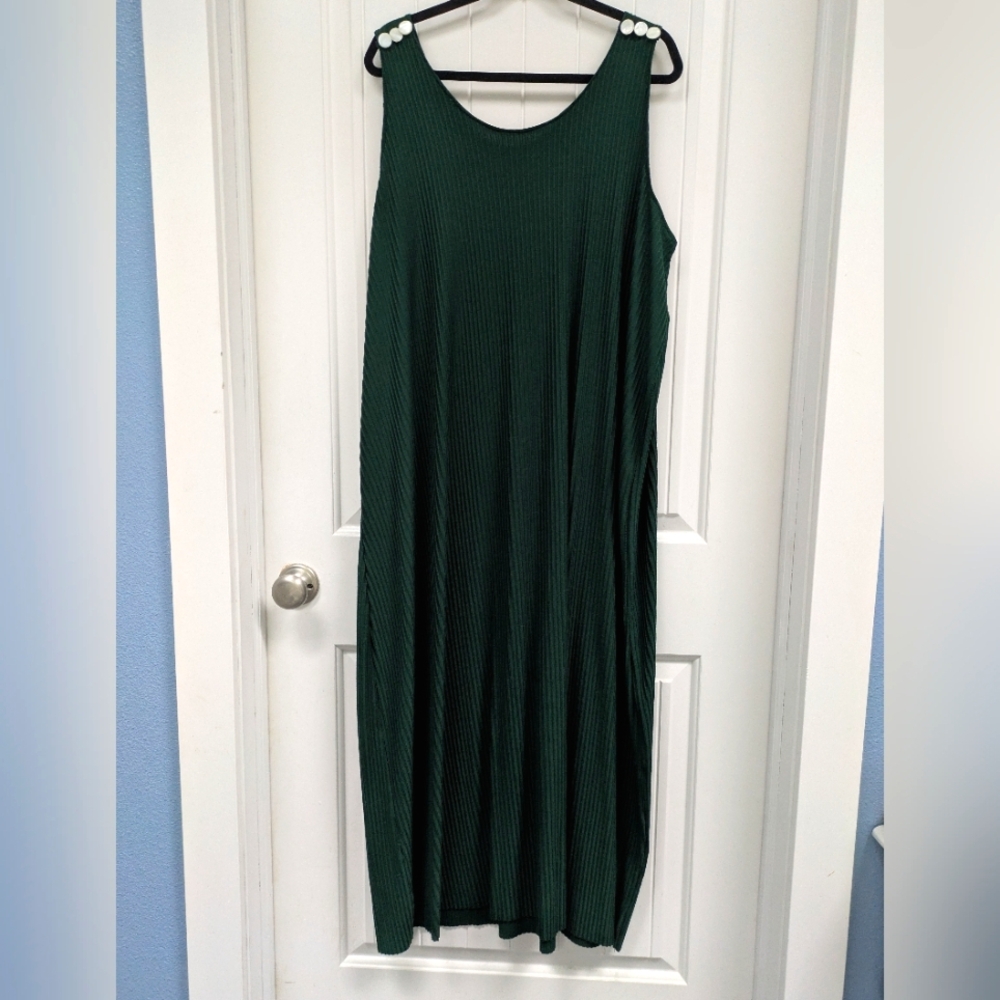 Farmhouse Frocks Gorgeous Emerald Green Sleeveless Maxi Dress
